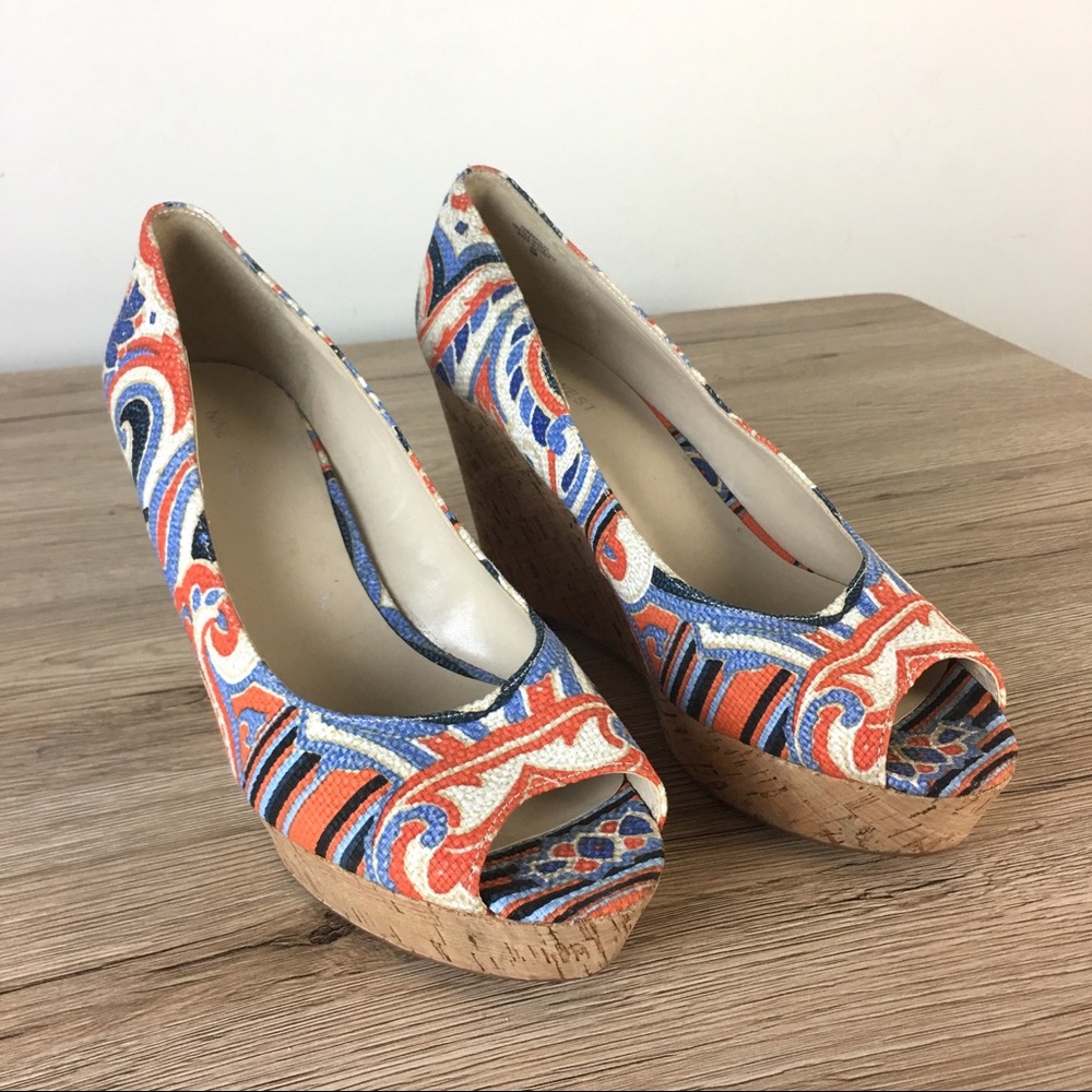 Nine West colorful wedge Woman Shoes